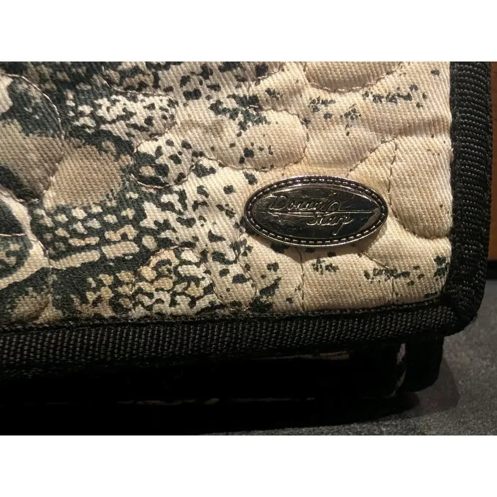 Donna Sharp quilted snake-print wallet Black Cream